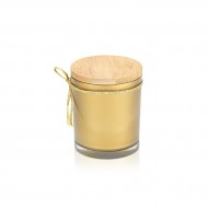 Κερί χρυσό με ξύλινο καπάκι amber