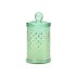 Wax tall glass bright gold polka dot