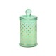 Wax tall glass bright gold polka dot