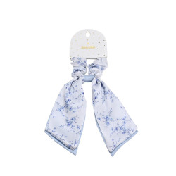 Scrunchie με μαντίλι blue toile
