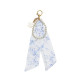 Charm με μαντιλάκι και πέρλες blue toile