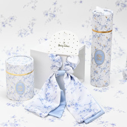 Scrunchie με μαντίλι blue toile