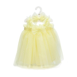 Φορεματάκι πουά λεμονί