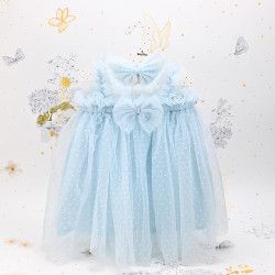 Φορεματάκι πουά σιελ