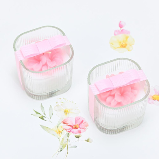 Κερί Λουλούδι Ροζ 120γρ