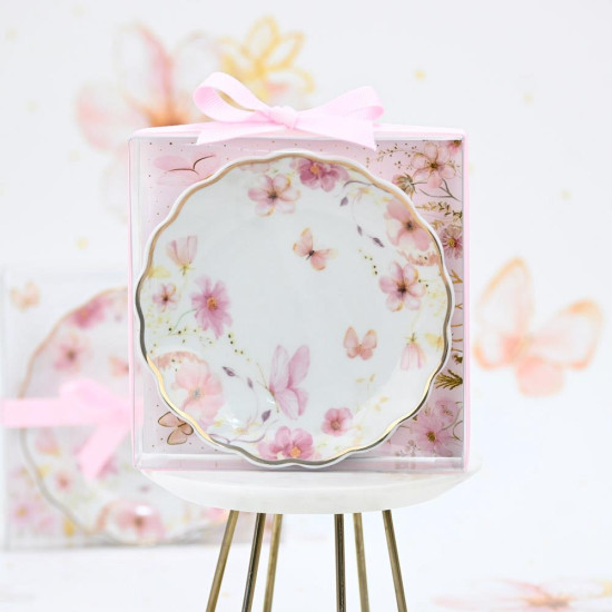 Πιατάκι πορσελάνη pink blossom