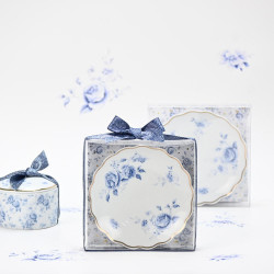 Πιατάκι πορσελάνη blue flowers