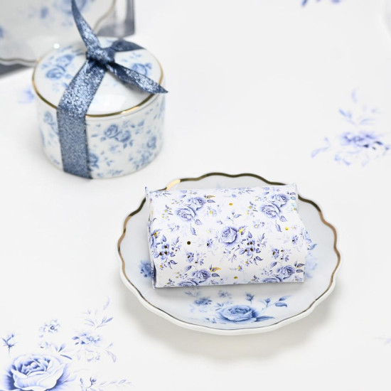 Πιατάκι πορσελάνη blue flowers