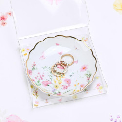 Πιατάκι πορσελάνη pink fleur