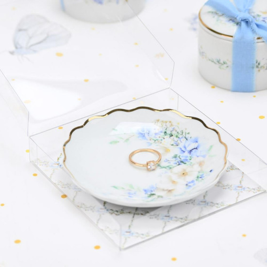 Πιατάκι πορσελάνη blue fleur