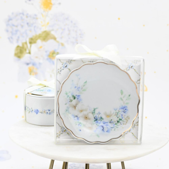 Πιατάκι πορσελάνη blue fleur