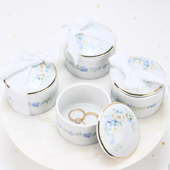 Μπιζουτιέρα από πορσελάνη blue fleur