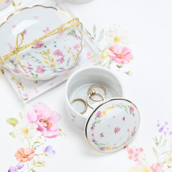 Μπιζουτιέρα από πορσελάνη pink fleur