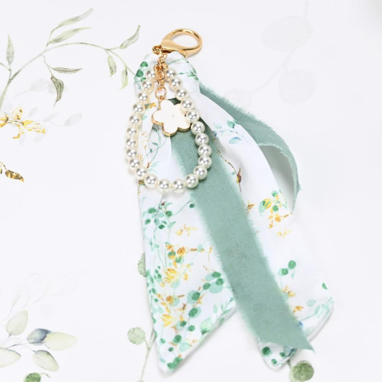 Charm με μαντιλάκι και πέρλες eden