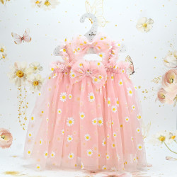 Φορεματάκι μαργαρίτες ροζ