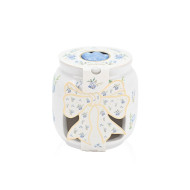 Κεραμικό μαζί με μελτ λουλούδια γαλάζια