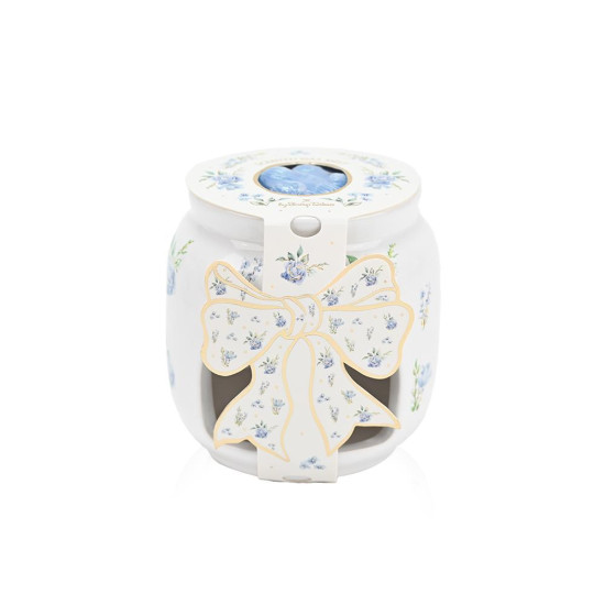 Κεραμικό μαζί με μελτ λουλούδια γαλάζια