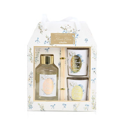 Σετ δώρου αρωματικό χώρου 100ml και κεριά fleur bleu